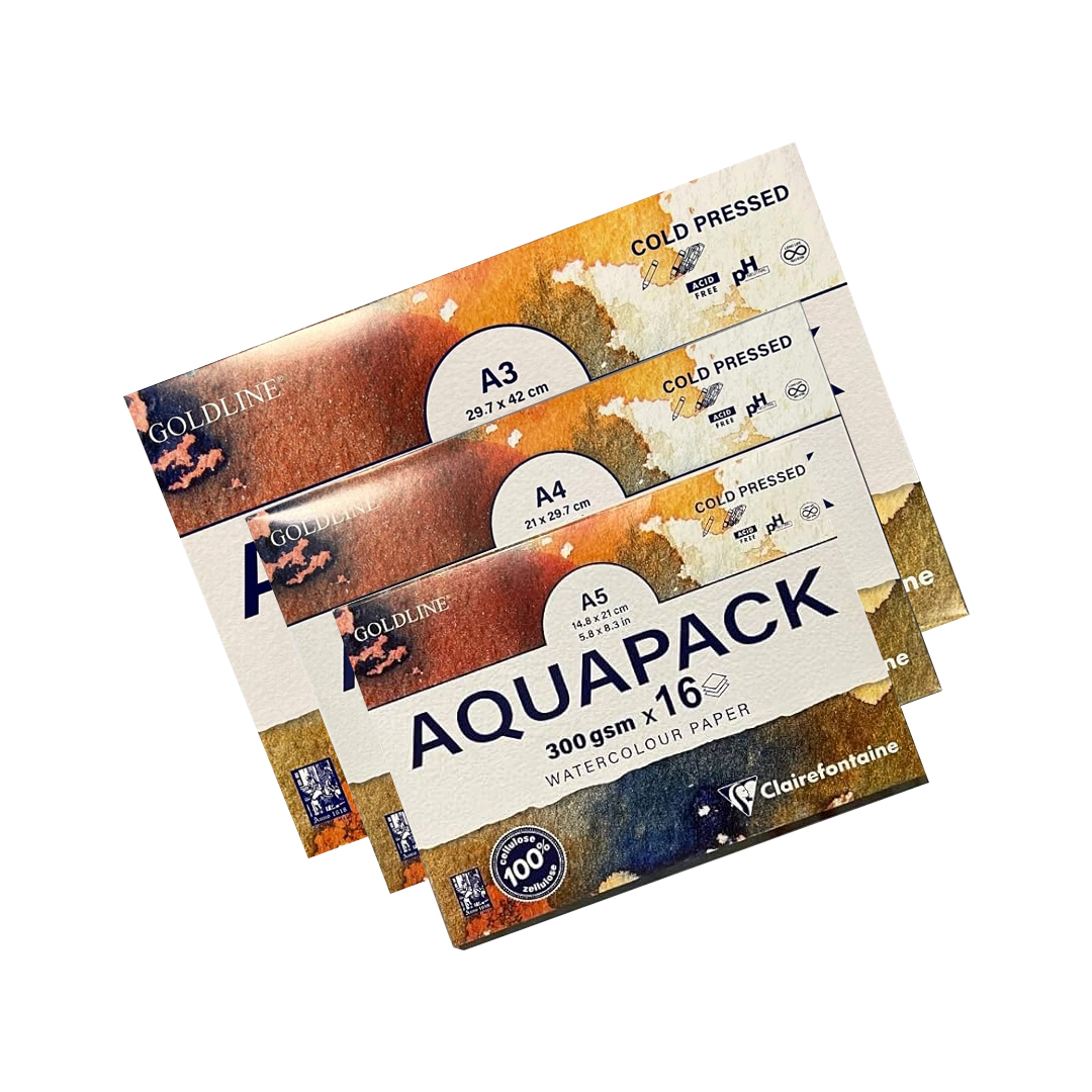 Clairefontaine Goldline AQUAPACK Watercolor Paper Wallet, cover page