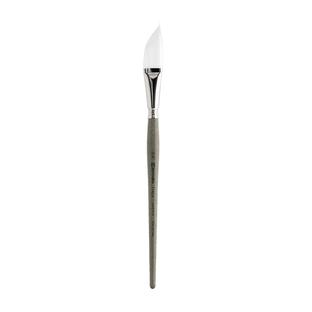 Escoda Perla Synthetic White Toray Hair Brush Dagger Stripper - Short Handle Series 1436 3 by4