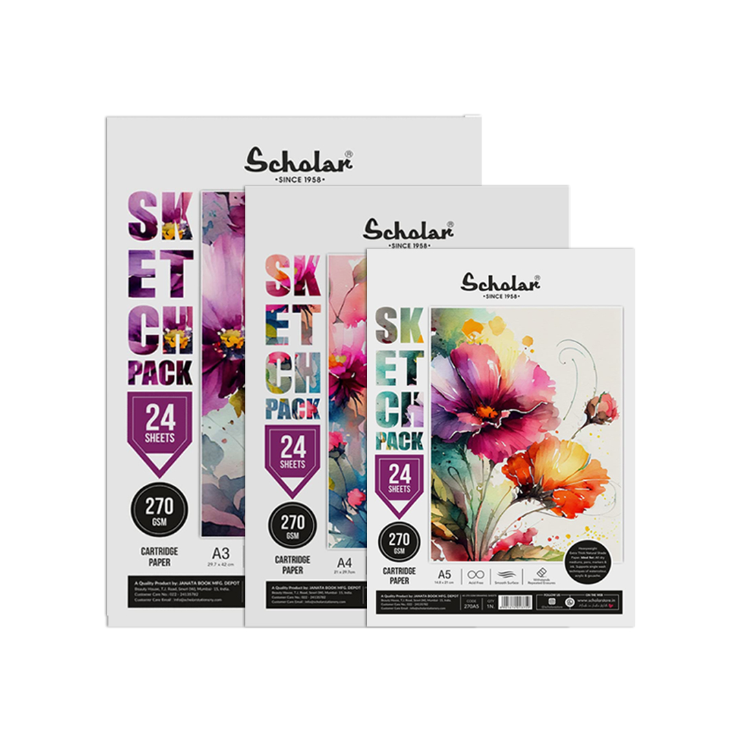 Scholar Sketch Pack - Loose Drawing Sheets ( 270gms)